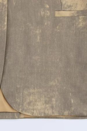 Style Core Aesthetics, New Style Trends Vintage Printed Single-Button Blazer