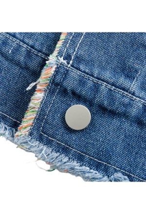 Style Core Aesthetics, New Style Trends Vintage Raw Edge Denim Jacket