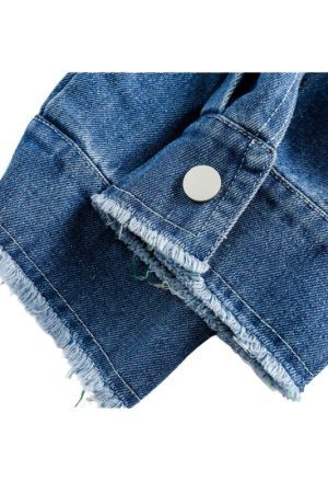 Style Core Aesthetics, New Style Trends Vintage Raw Edge Denim Jacket