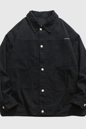 Style Core Aesthetics, New Style Trends Vintage Solid Cargo Jacket