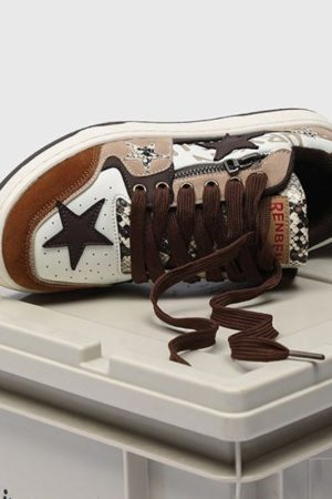 Style Core Aesthetics, New Style Trends Vintage Star Design Sneakers