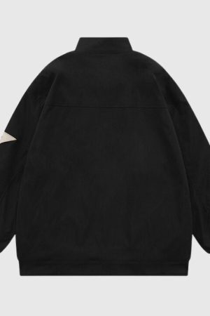 Style Core Aesthetics, New Style Trends Vintage Star Embroidered Stand Collar Jacket