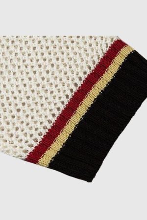 Style Core Aesthetics, New Style Trends Vintage Stripe Collar Polo Tee