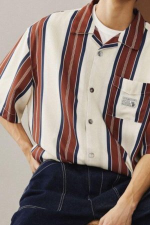 Style Core Aesthetics, New Style Trends Vintage Striped Design Shirt