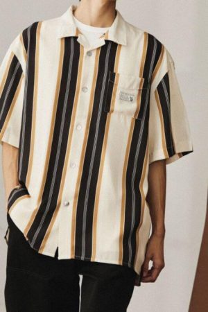 Style Core Aesthetics, New Style Trends Vintage Striped Design Shirt