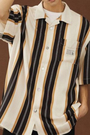 Style Core Aesthetics, New Style Trends Vintage Striped Design Shirt