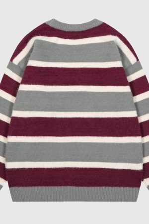 Style Core Aesthetics, New Style Trends Vintage Striped Knit Sweater