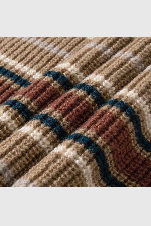 Style Core Aesthetics, New Style Trends Vintage Striped Knit Sweater