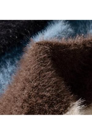 Style Core Aesthetics, New Style Trends Vintage Striped Round Neck Knit Sweater