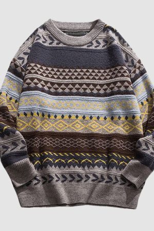 Style Core Aesthetics, New Style Trends Vintage Striped Sweater