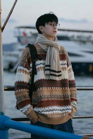 Style Core Aesthetics, New Style Trends Vintage Striped Sweater