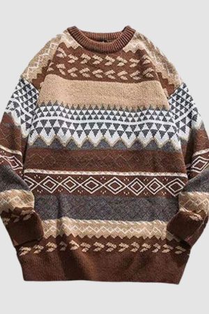 Style Core Aesthetics, New Style Trends Vintage Striped Sweater
