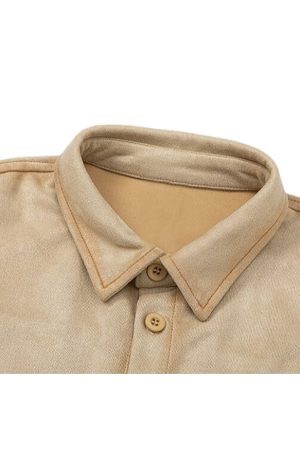 Style Core Aesthetics, New Style Trends Vintage Suede Solid Shirts