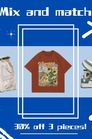 Style Core Aesthetics, New Style Trends Vintage Sunflower Oil Painting Print Tee