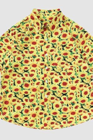 Style Core Aesthetics, New Style Trends Vintage Sunflower Shirt