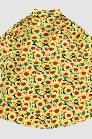 Style Core Aesthetics, New Style Trends Vintage Sunflower Shirt