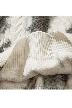 Style Core Aesthetics, New Style Trends Vintage Tie-Dye Jacquard Pullover