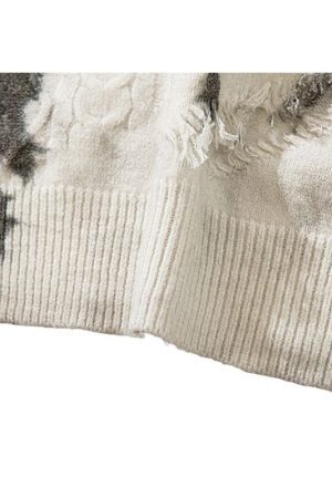 Style Core Aesthetics, New Style Trends Vintage Tie-Dye Jacquard Pullover