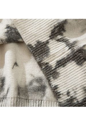 Style Core Aesthetics, New Style Trends Vintage Tie-Dye Jacquard Pullover