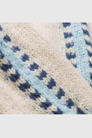 Style Core Aesthetics, New Style Trends Vintage Varsity Knit Cardigan