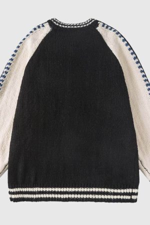 Style Core Aesthetics, New Style Trends Vintage Varsity Knit Cardigan