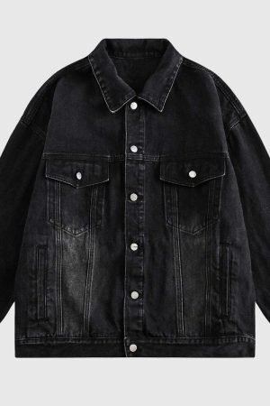 Style Core Aesthetics, New Style Trends Vintage Wash Denim Jacket
