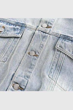 Style Core Aesthetics, New Style Trends Vintage Wash Denim Jacket