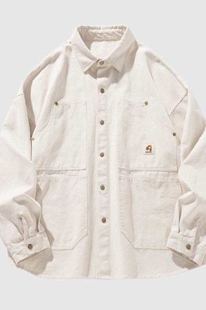 Style Core Aesthetics, New Style Trends Vintage Washed Denim Shirt