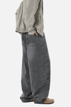 Style Core Aesthetics, New Style Trends Vintage Washed Panel Jeans