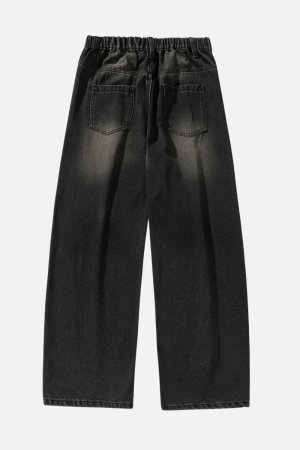 Style Core Aesthetics, New Style Trends Vintage Washed Panel Jeans