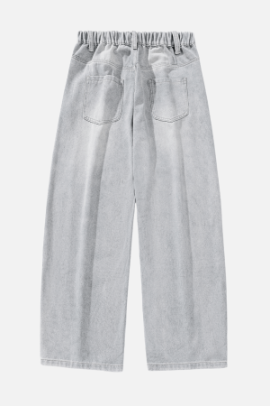 Style Core Aesthetics, New Style Trends Vintage Washed Panel Jeans
