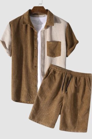 Style Core Aesthetics, New Style Trends Waffle Patchwork Corduroy Sets