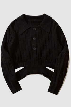 Style Core Aesthetics, New Style Trends Waist Cut Out Cropped Sweater