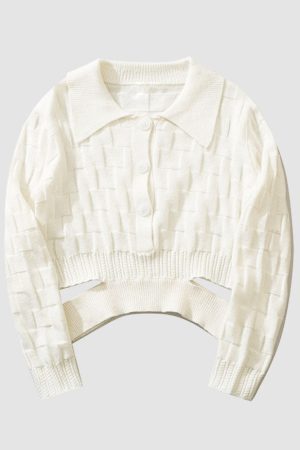 Style Core Aesthetics, New Style Trends Waist Cut Out Cropped Sweater