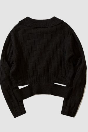 Style Core Aesthetics, New Style Trends Waist Cut Out Cropped Sweater