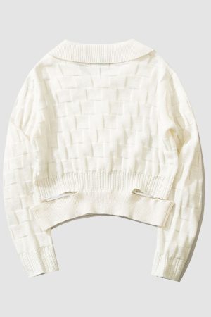 Style Core Aesthetics, New Style Trends Waist Cut Out Cropped Sweater