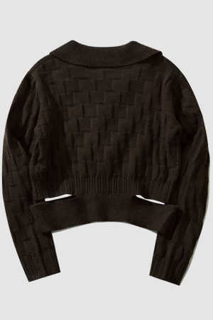 Style Core Aesthetics, New Style Trends Waist Cut Out Cropped Sweater