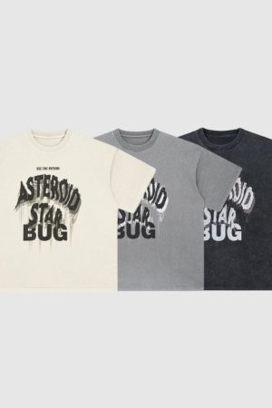 Style Core Aesthetics, New Style Trends Washed Cotton Print Tee