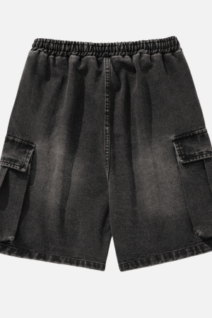 Style Core Aesthetics, New Style Trends Washed Denim Cargo Shorts
