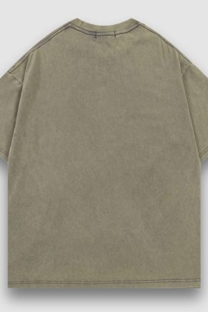 Style Core Aesthetics, New Style Trends Washed Distressed Anime Pinted Tee