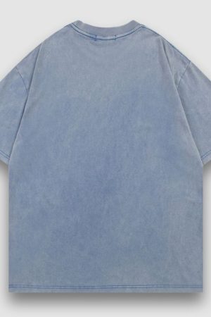 Style Core Aesthetics, New Style Trends Washed Distressed Anime Pinted Tee