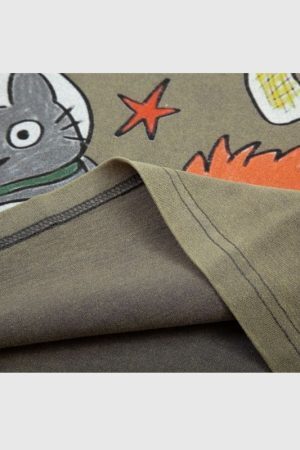 Style Core Aesthetics, New Style Trends Washed Distressed Anime Pinted Tee