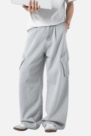 Style Core Aesthetics, New Style Trends Washed Vintage Denim Pants