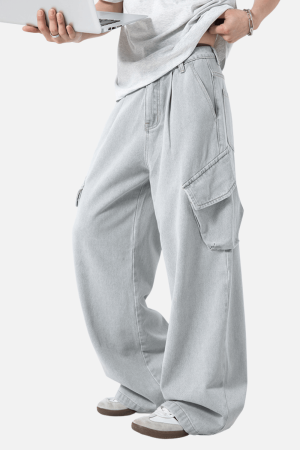 Style Core Aesthetics, New Style Trends Washed Vintage Denim Pants