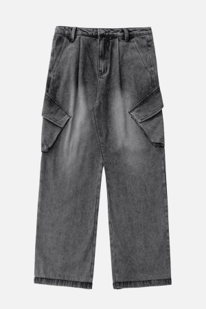 Style Core Aesthetics, New Style Trends Washed Vintage Denim Pants