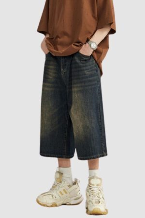 Style Core Aesthetics, New Style Trends Washed Wide Leg Jorts