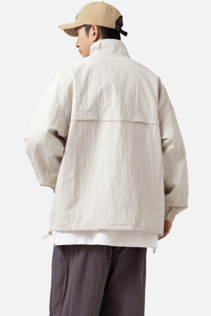 Style Core Aesthetics, New Style Trends Waterproof Textured Half-Zip Tactical Jacket