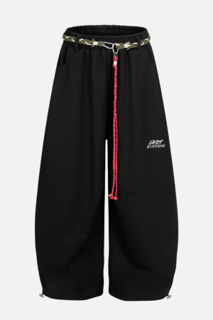 Style Core Aesthetics, New Style Trends Woven Belt Wide-Leg Pants