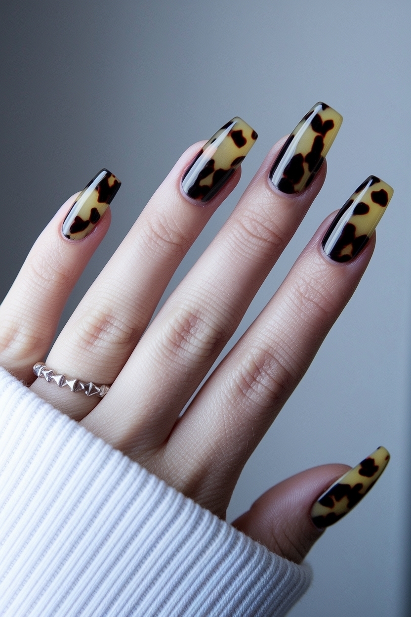 Tortoise Shell French Tip Nails: A Unique Twist on Classic outfit idea