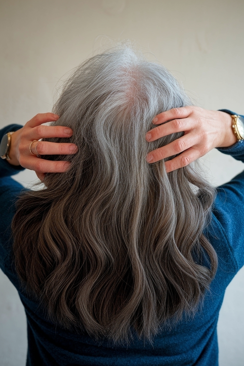 Transition to Gray Hair from Dark Brown: Best Practices outfit idea